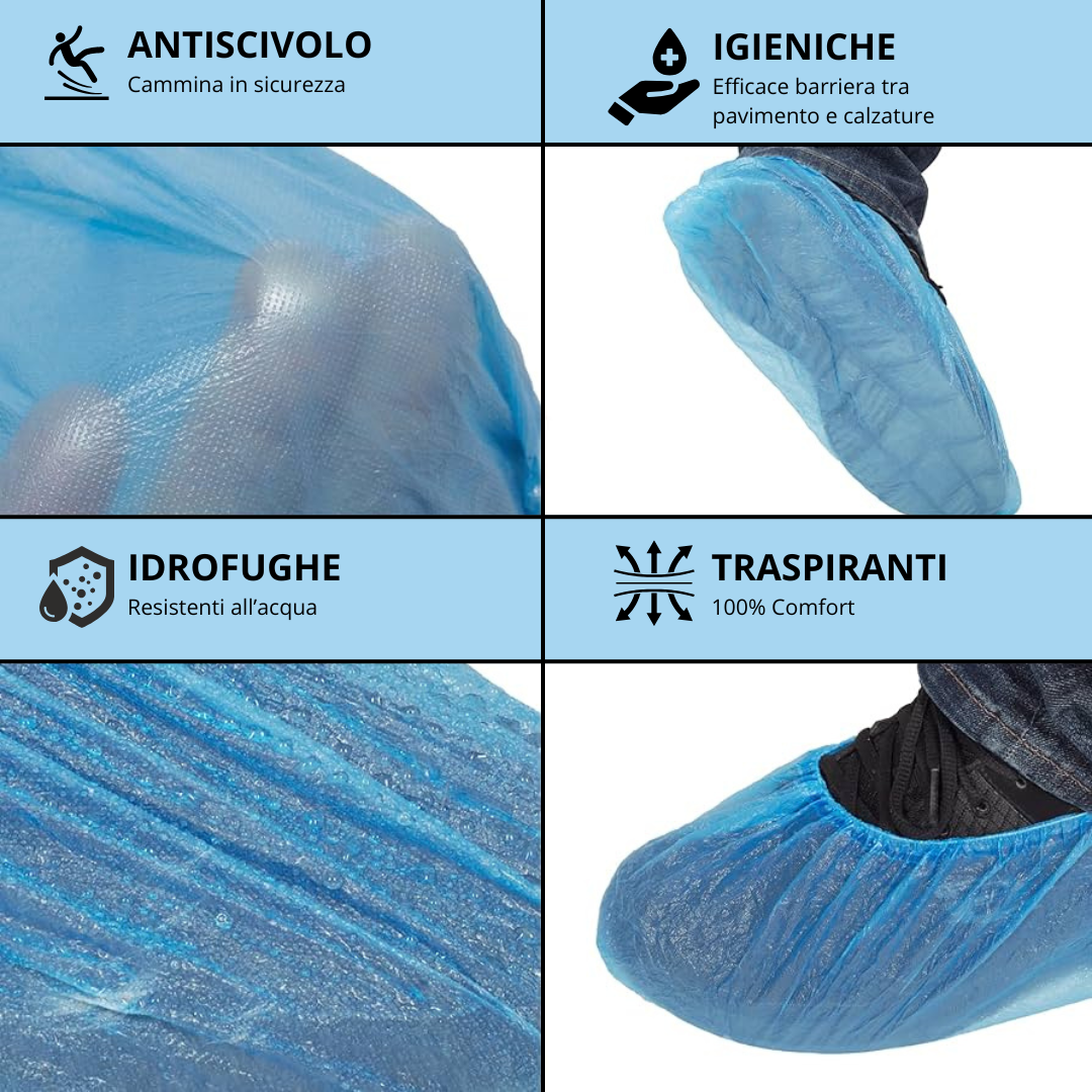 Copriscarpa Monouso in TNT – Protezione e Igiene in Ogni Ambiente