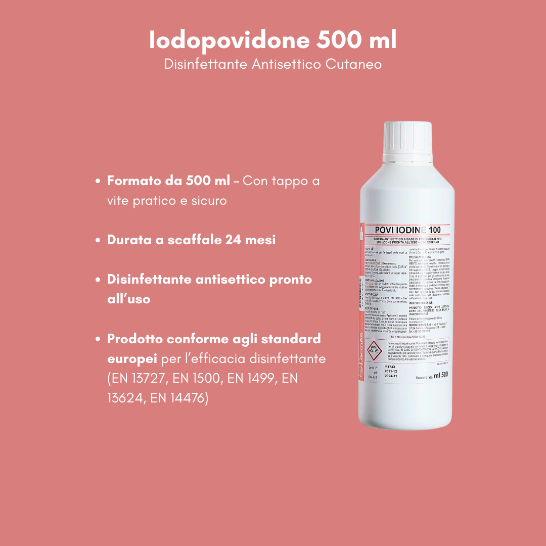 Iodopovidone 500 ml – Disinfettante Antisettico Cutaneo