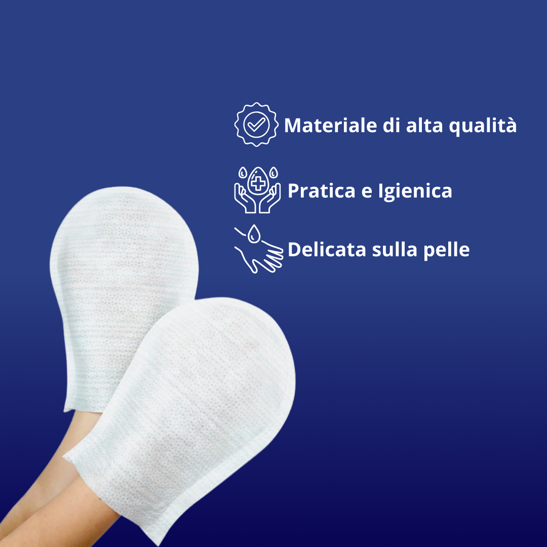 Manopola Presaponata Monouso in TNT, Pulizia Rapida e Sicura Senza Risciacquo