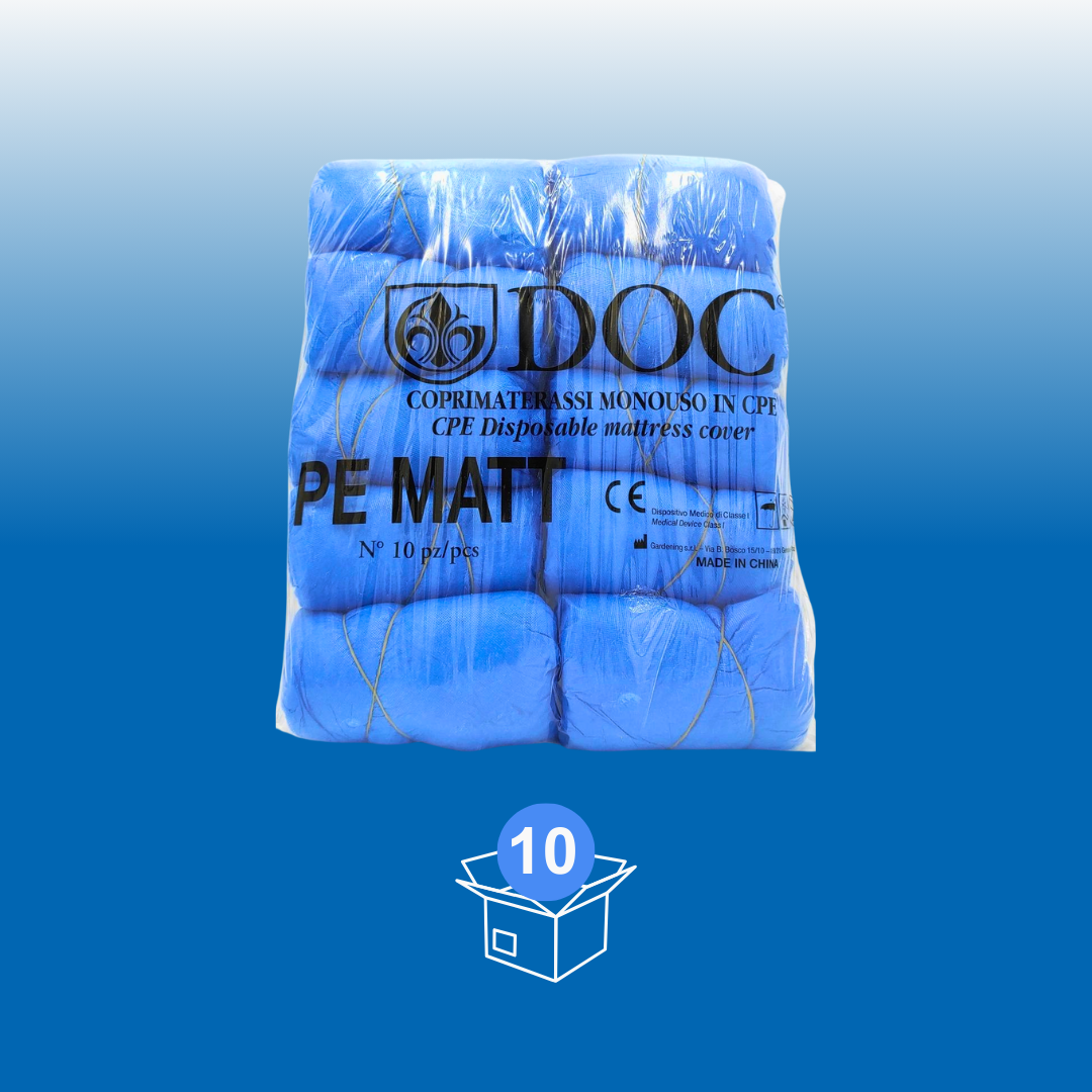 Coprimaterasso Monouso In Cpe Impermeabile, Inodore, Color Blu - Marchio DOC Gardening S.r.l.