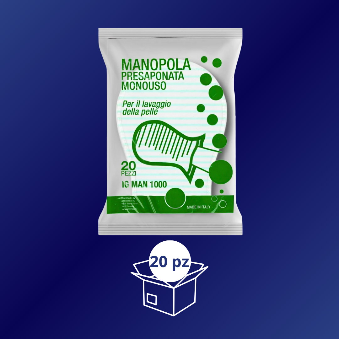 Manopola Presaponata Monouso in TNT, Pulizia Rapida e Sicura Senza Risciacquo Gardening S.r.l.