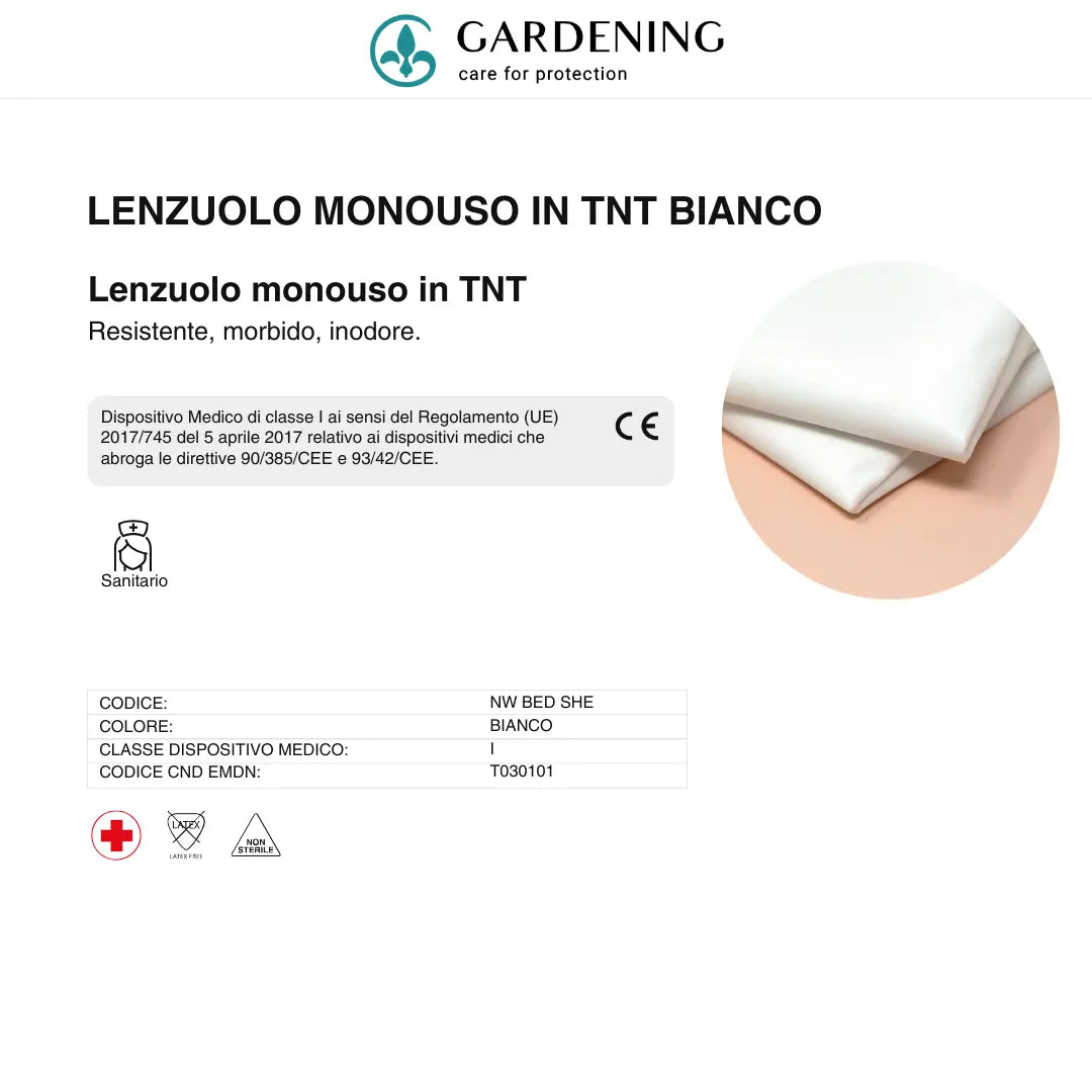 Lenzuolo Monouso in TNT Bianco – Morbido, Resistente e Ipoallergenico Gardening S.r.l.