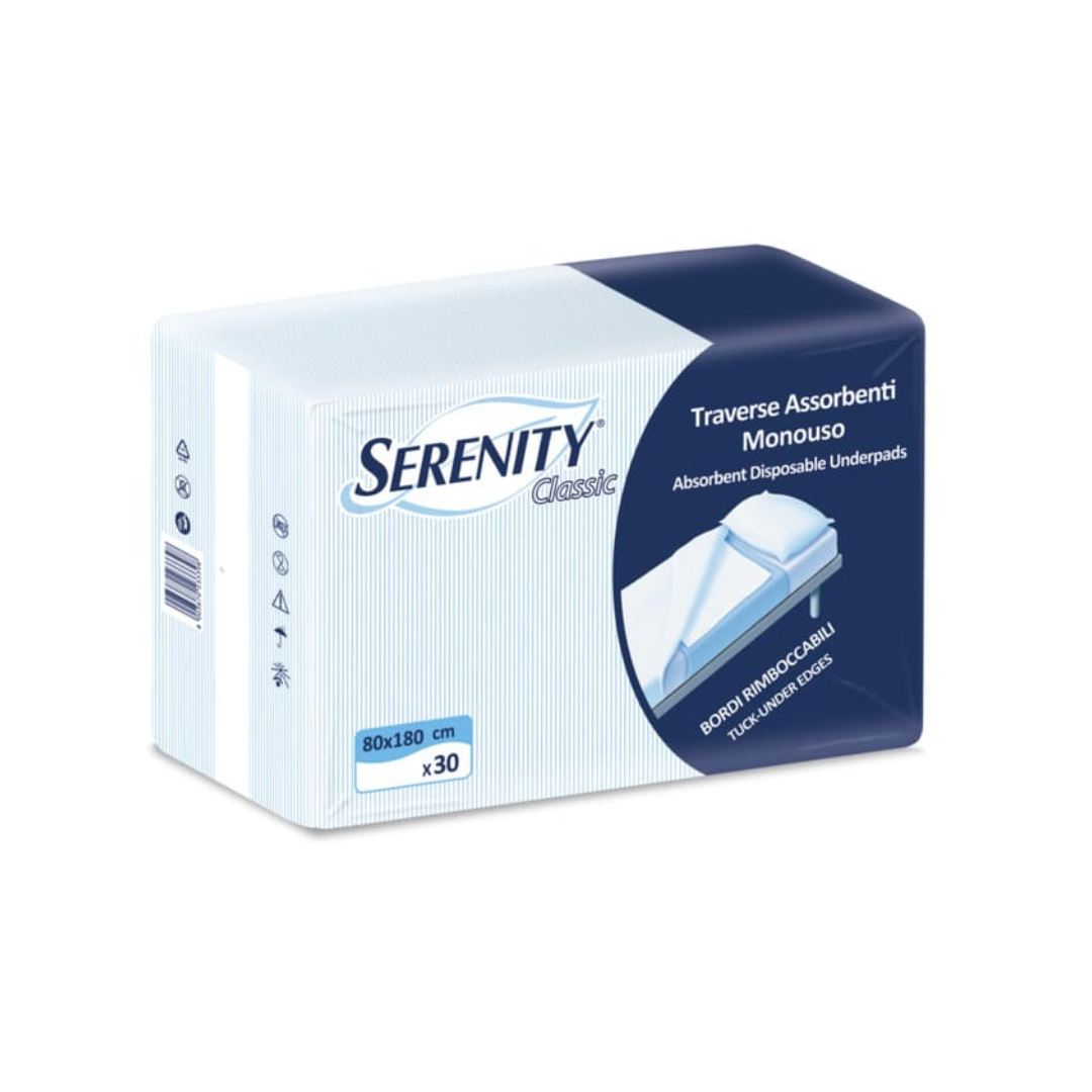 Serenity Traverse Assorbenti Monouso 80×180 cm – Protezione Salvamaterasso Rimboccabile