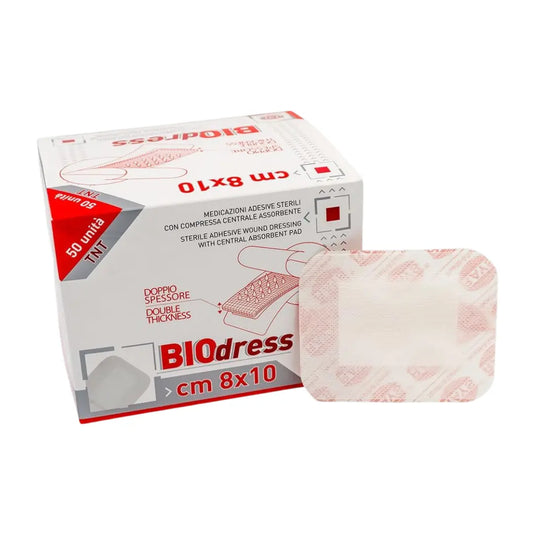 BIOdress Cerotto Adesivo Sterili Maxi (50 Pezzi, 8x10 cm) - Marchio Rays Rays S.p.A.