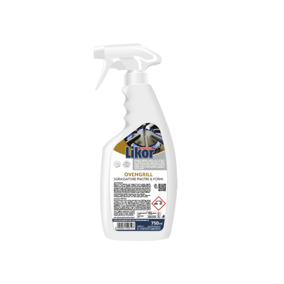Ovengrill Sgrassatore per Forni, Griglie e Piastre – Schiuma Attiva Anti-Incrostazioni – 750 ml LIKOR
