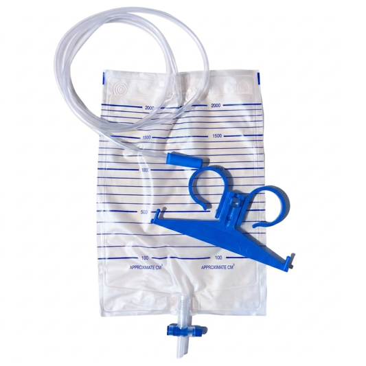 Sacche Urina con Valvola Antireflusso e Scarico a T con Tubo 130 cm, Capienza 2000 ml - Marchio DOC Gardening S.r.l.