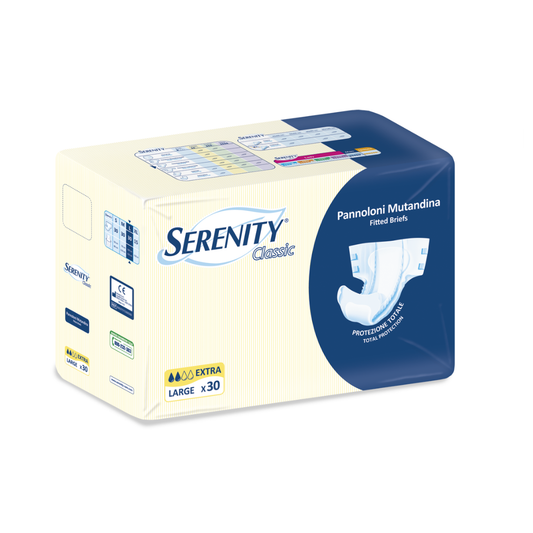 Serenity Classic Pannolone Mutandina Extra – Taglia L - Protezione Affidabile per Incontinenza Moderata/Grave