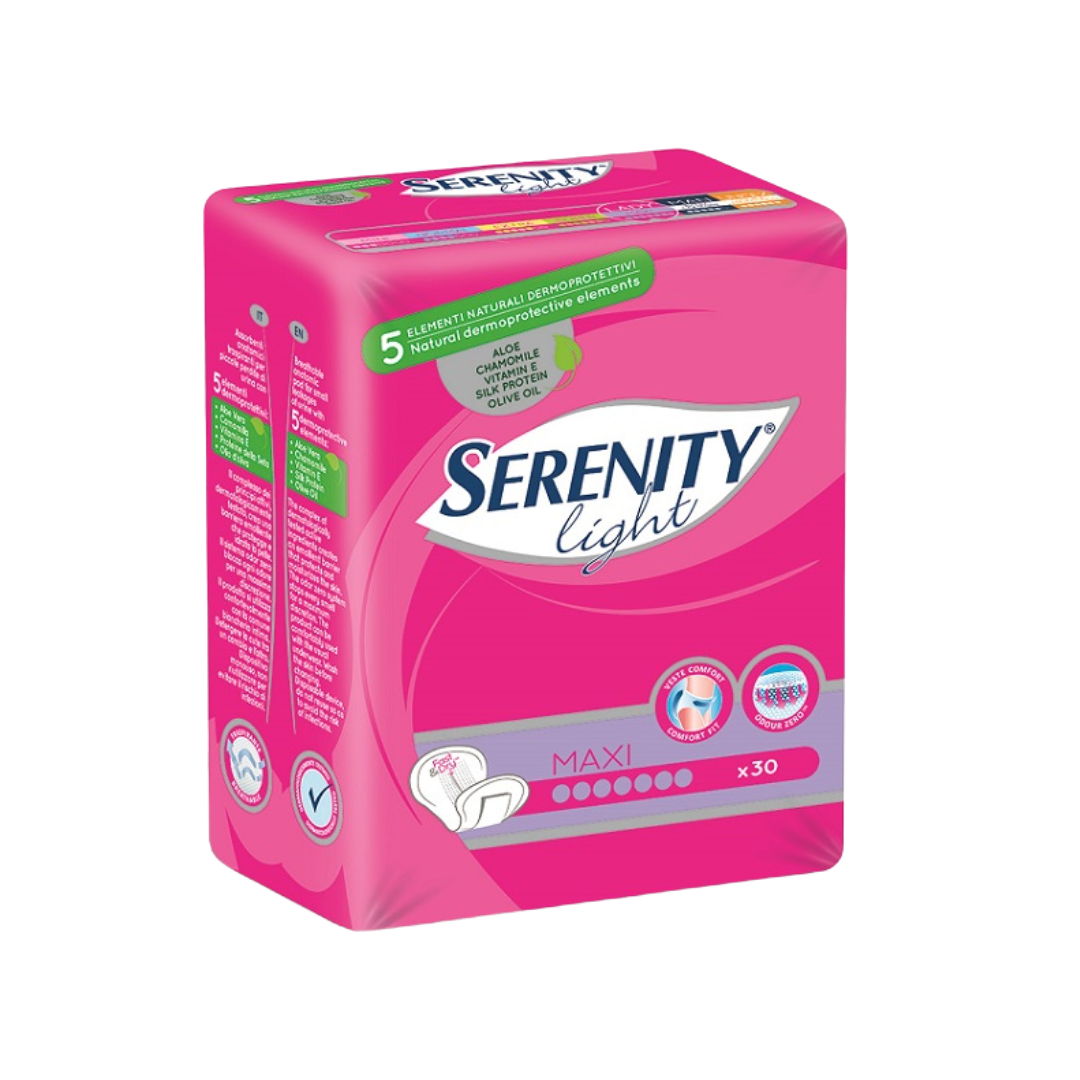 Serenity Light Lady Maxi – Assorbenti Donna per Perdite Leggere – Odour Zero e Fast&Dry Serenity S.p.A.