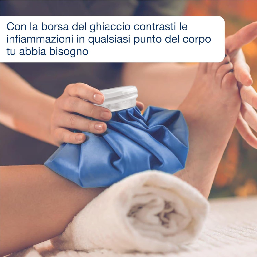 Borsa del Ghiaccio 28 cm con Tappo Grande – Riutilizzabile per Terapia del Freddo - 1 pz Gima S.p.a