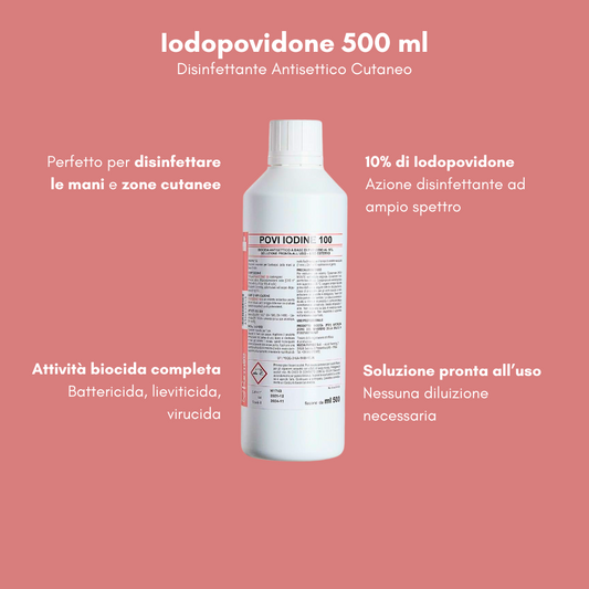 Iodopovidone 500 ml  – Disinfettante Antisettico Cutaneo