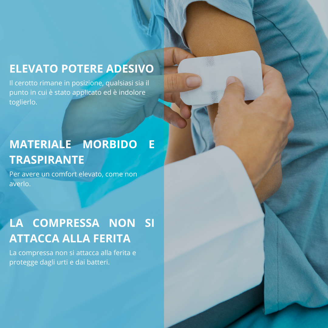 BIOdress Cerotto Adesivo Sterili Maxi (50 Pezzi, 8x10 cm) - Marchio Rays