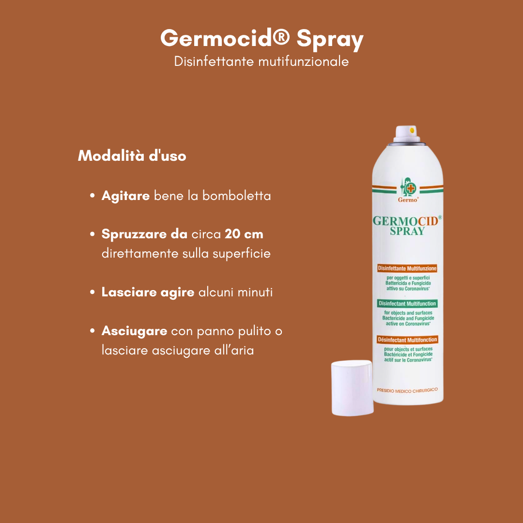 Germocid Spray 400 ml – Disinfettante Multifunzione per Oggetti e Superfici