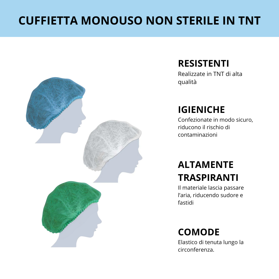 Cuffietta Monouso in TNT – Comfort e Protezione per Ogni Professionista