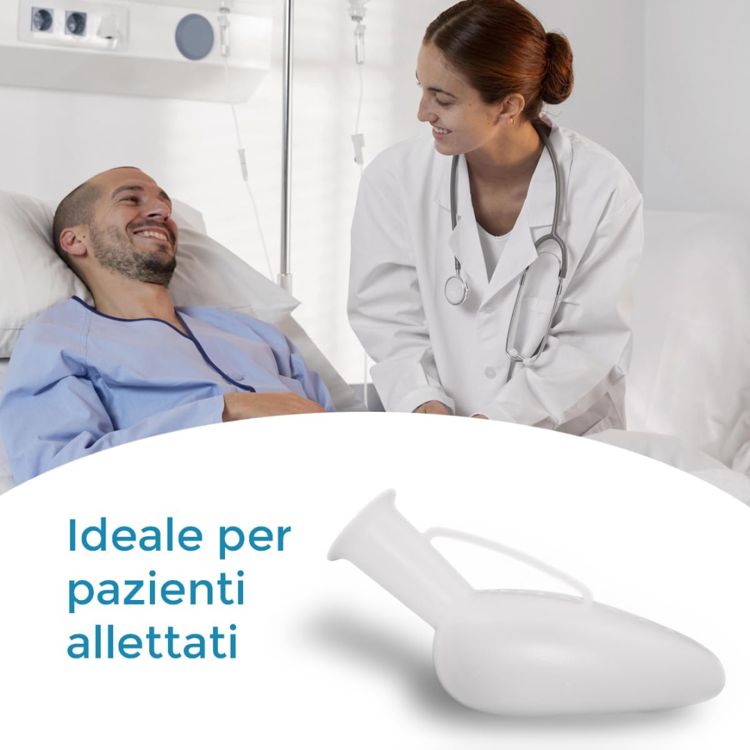 Urinale Maschile in Plastica da 1000 ml – Igiene, Comfort e Sicurezza per ogni esigenza