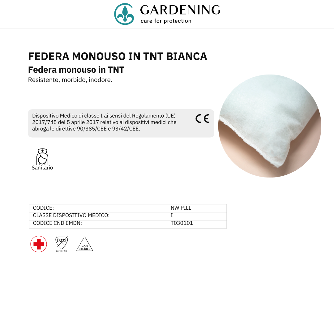 Federe Monouso Bianche in TNT – Semi-Impermeabili, Morbide e Resistenti Gardening S.r.l.