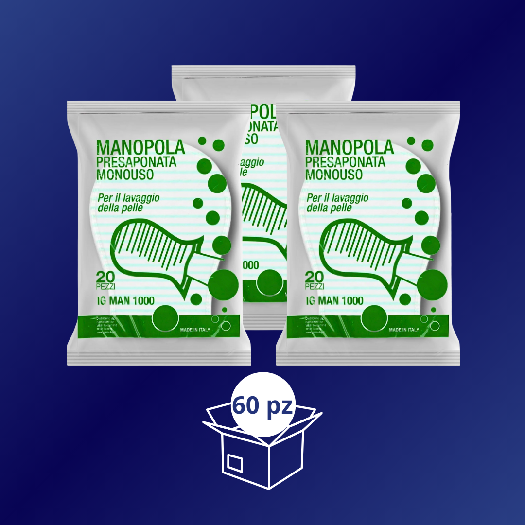 Manopola Presaponata Monouso in TNT, Pulizia Rapida e Sicura Senza Risciacquo Gardening S.r.l.